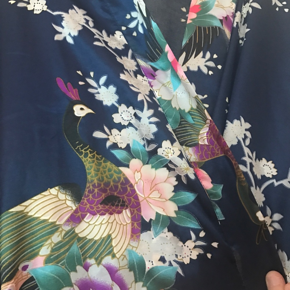 Satin Peacock Robe - Picture 4 of 4